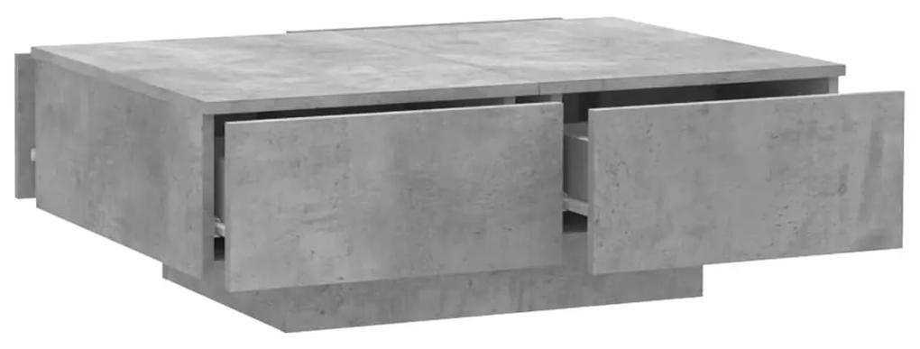 Mesa de centro 90x60x31 cm contraplacado cinzento cimento