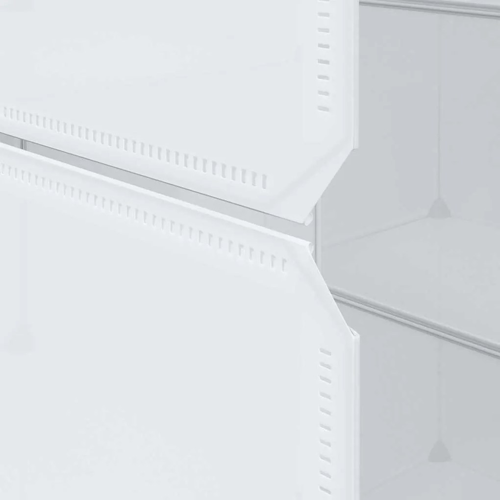 Armário plástico modular 9 gavetas 109x36,5x143 cm branco