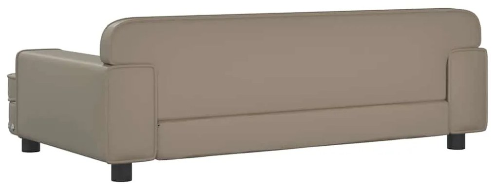 Sofá infantil 90x53x30 cm couro artificial cappuccino