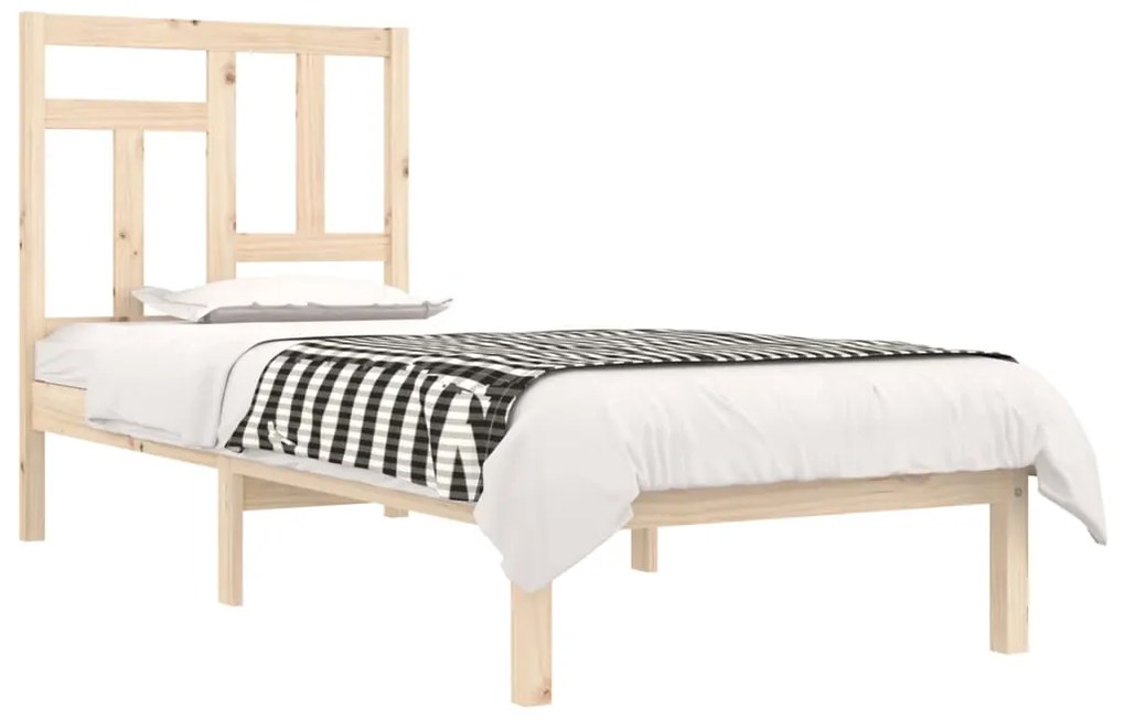 Estrutura de cama solteiro 90x190 cm pinho maciço