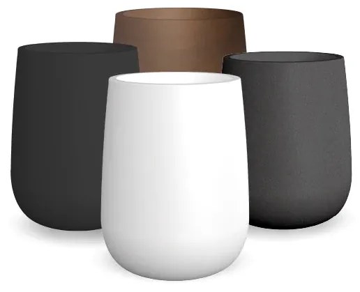 Vaso de flores colorido redondo Polietileno CASA, JARDIM, RESTAURANTE, BAR CAMELIA HIGH (ø39 x 59cm) - Preto
