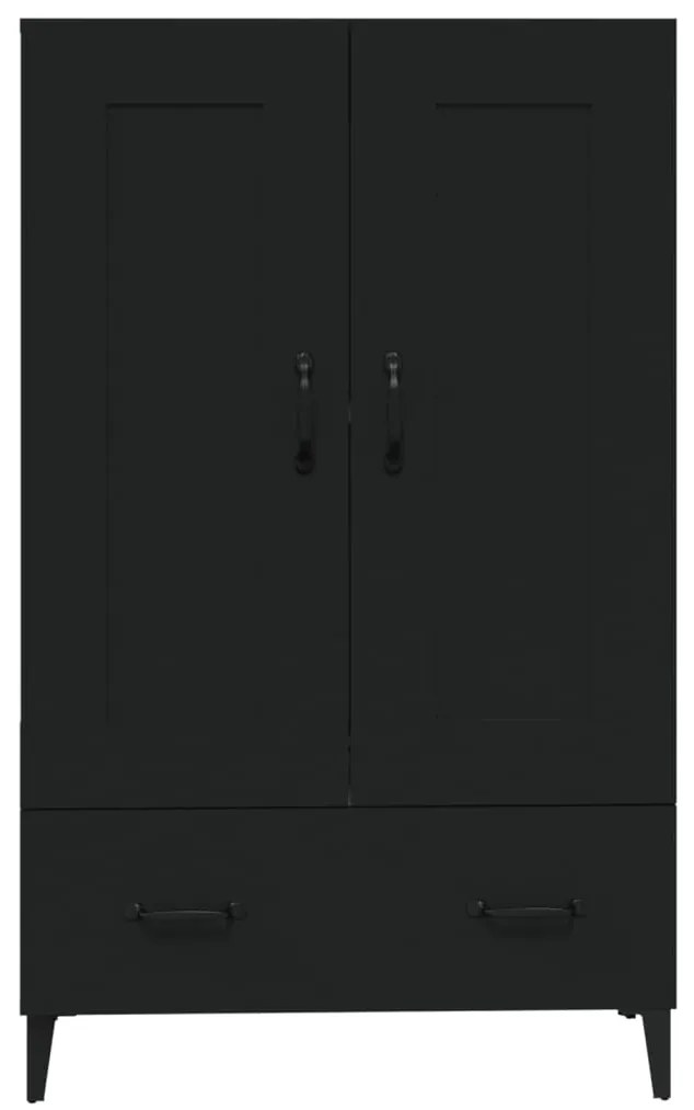 Armário alto 70x31x115 cm derivados de madeira preto