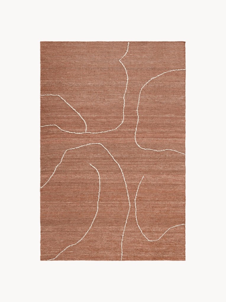 Tapete em juta tecido à mão Gesso