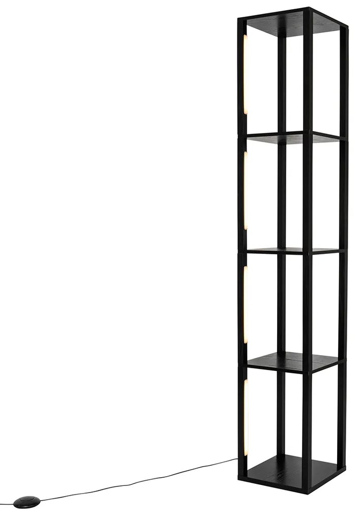 Candeeiro de pé design preto com LED regulável em 3 níveis - Tianna