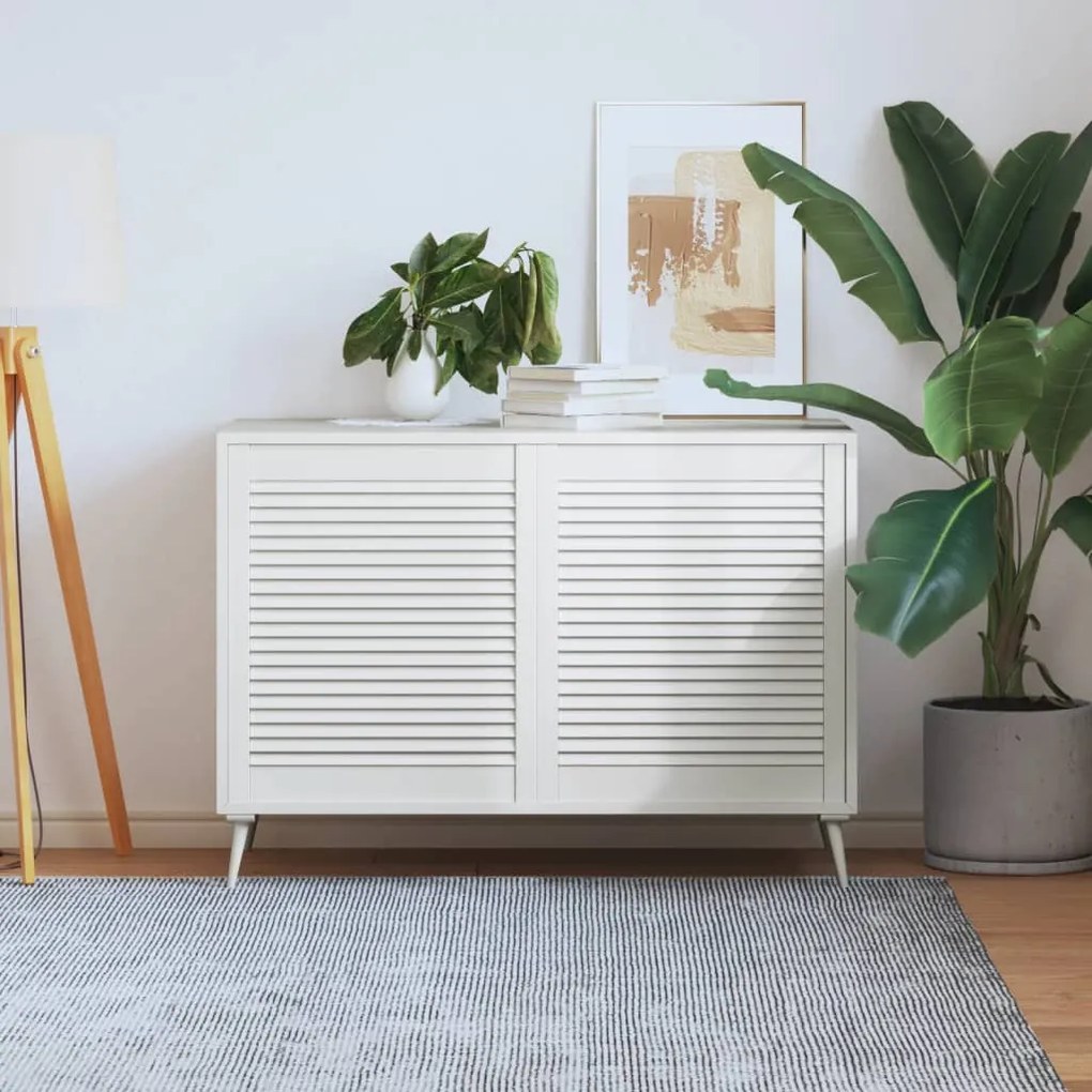 Portas de armário 2 pcs design de persiana pinho maciço branco