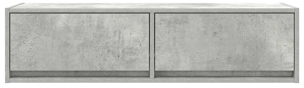 Armário para TV Cinza Concreto 100x31x25,5 cm Madeira Engenharia