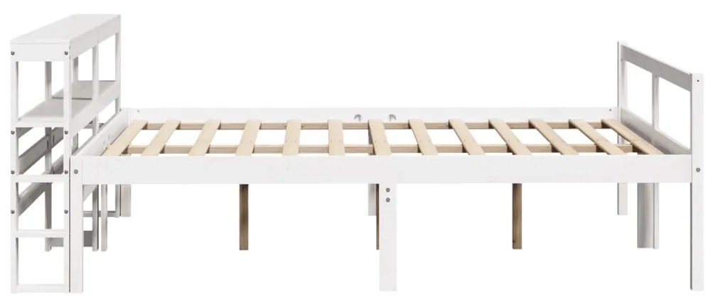 Cama para idosos com cabeceira 135x190 cm pinho maciço branco