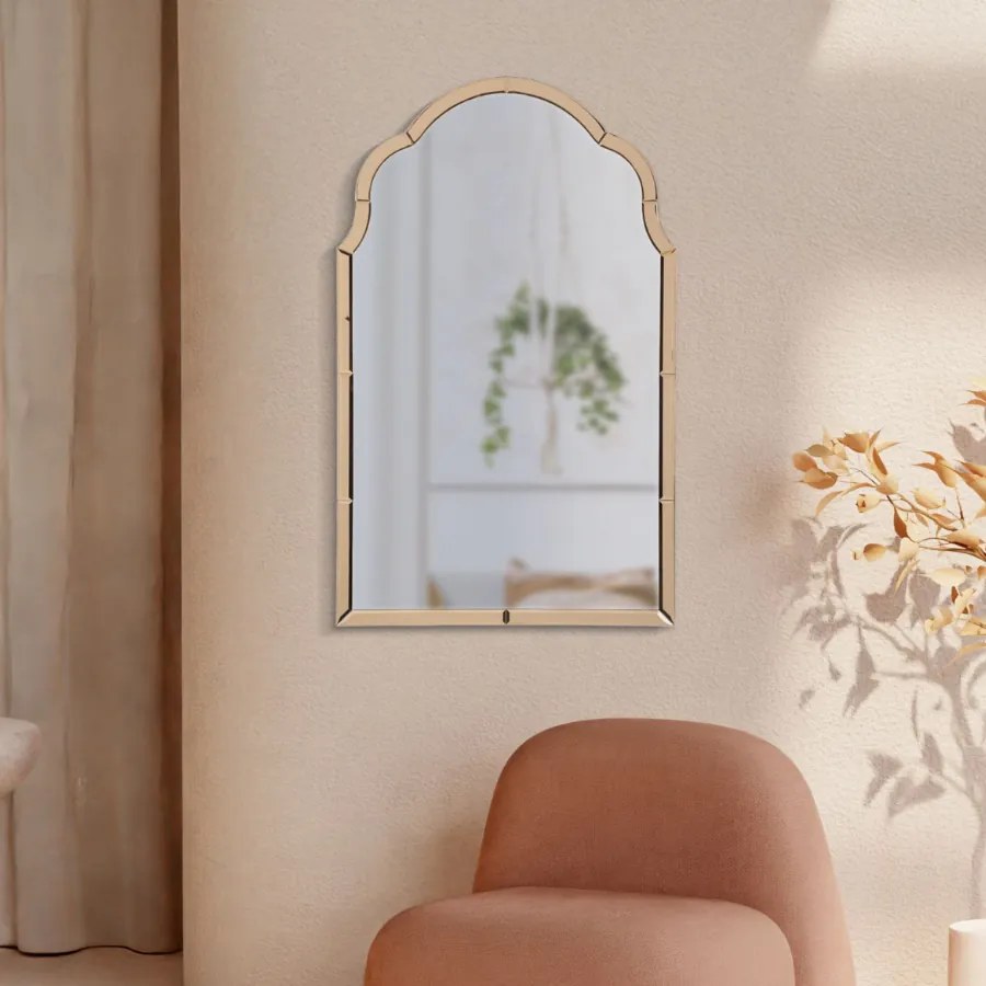 ESPELHO DE PAREDE TANGIER 62X1X100 CM (TAMANHO DO ESPELHO INTERIOR 55X94) ROSA