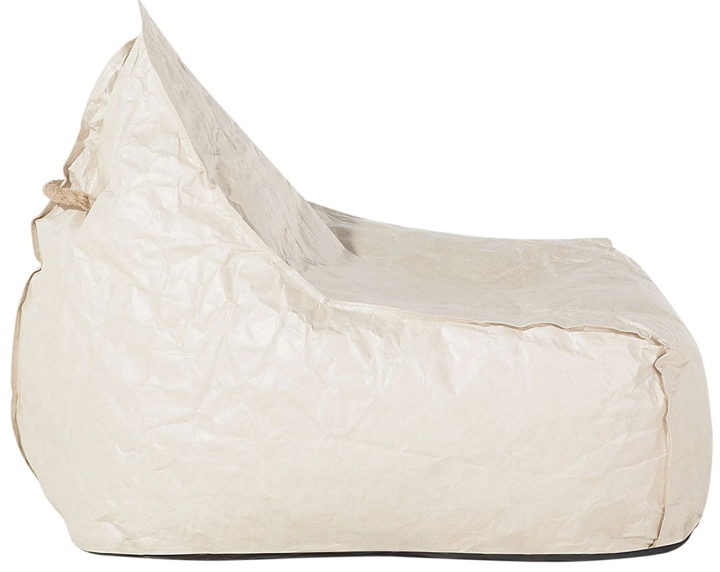 Pufe poltrona creme DROP Beliani