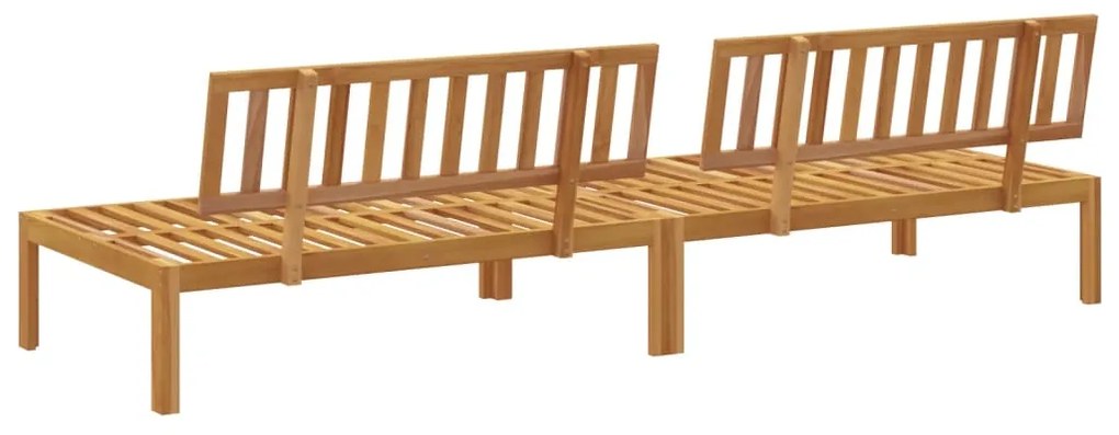 Sofá de centro paletes 2 pcs p/ jardim madeira de acácia maciça