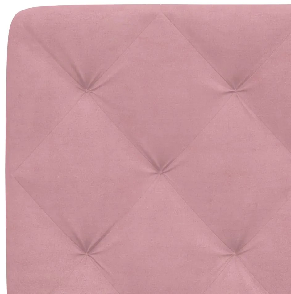 Cama com colchão 80x200 cm veludo rosa
