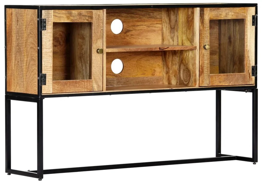 Móvel de TV 120x30x75 cm madeira recuperada maciça