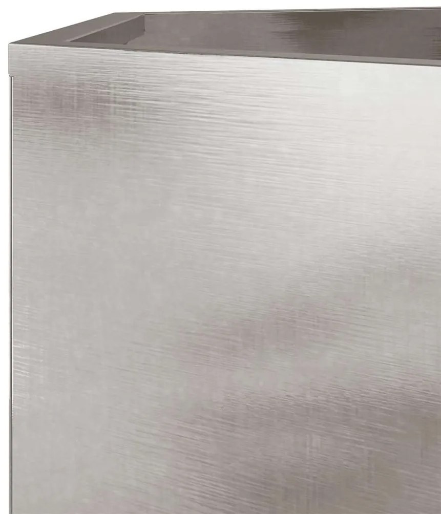 Vasos floreiras de jardim 2 pcs hexagonal 46x40x45 cm aço inox.