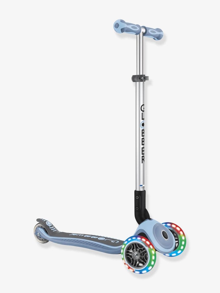 Trotinete dobrável com luz e 3 rodas - Primo Foldable Lights - GLOBBER azul