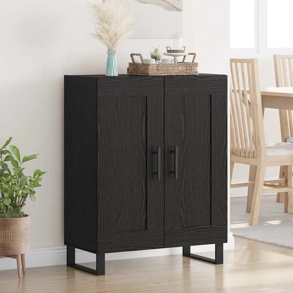 vidaXL Buffet Carvalho Preto 69,5 x 34 x 90 cm