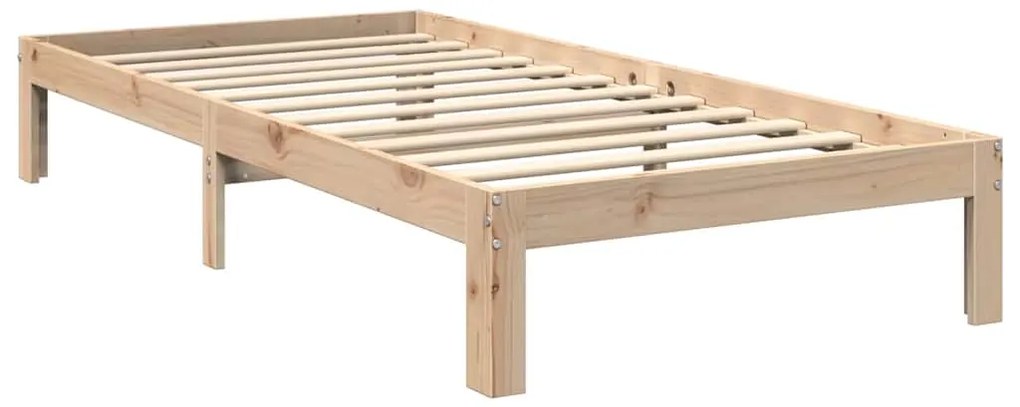 Cama com estante sem colchão 90x190 cm pinho maciço