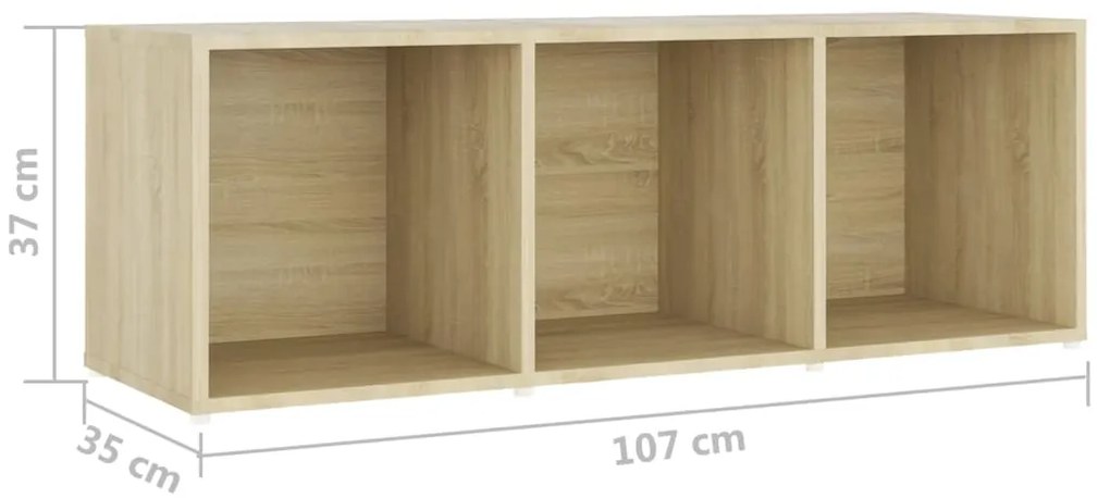 3 pcs conjunto móveis de TV derivados madeira carvalho sonoma