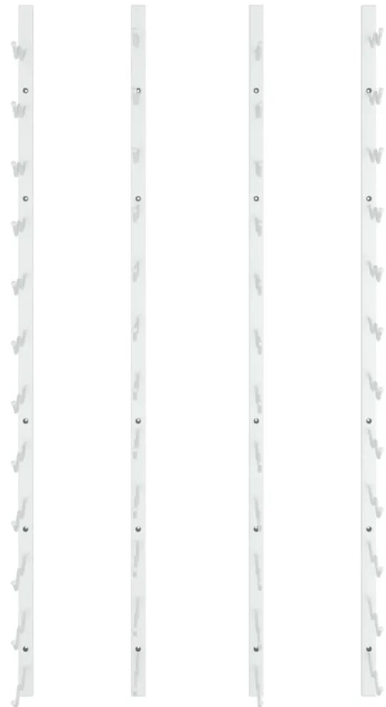 Garrafeira de parede para 24 garrafas 2 pcs ferro branco