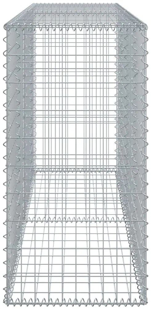 Cesto gabião com cobertura 200x50x100 cm ferro galvanizado
