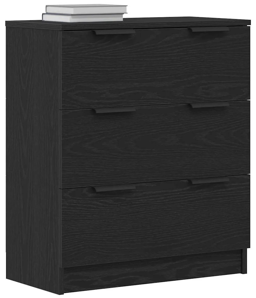 Buffet de Carvalho Preto vidaXL 60x30x70 cm em Madeira Fabricada