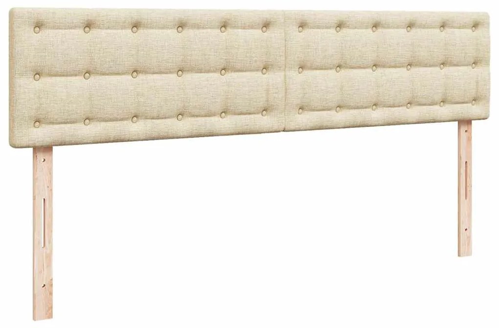 Estrutura de cama otomana com colchões tecido creme 200x200cm