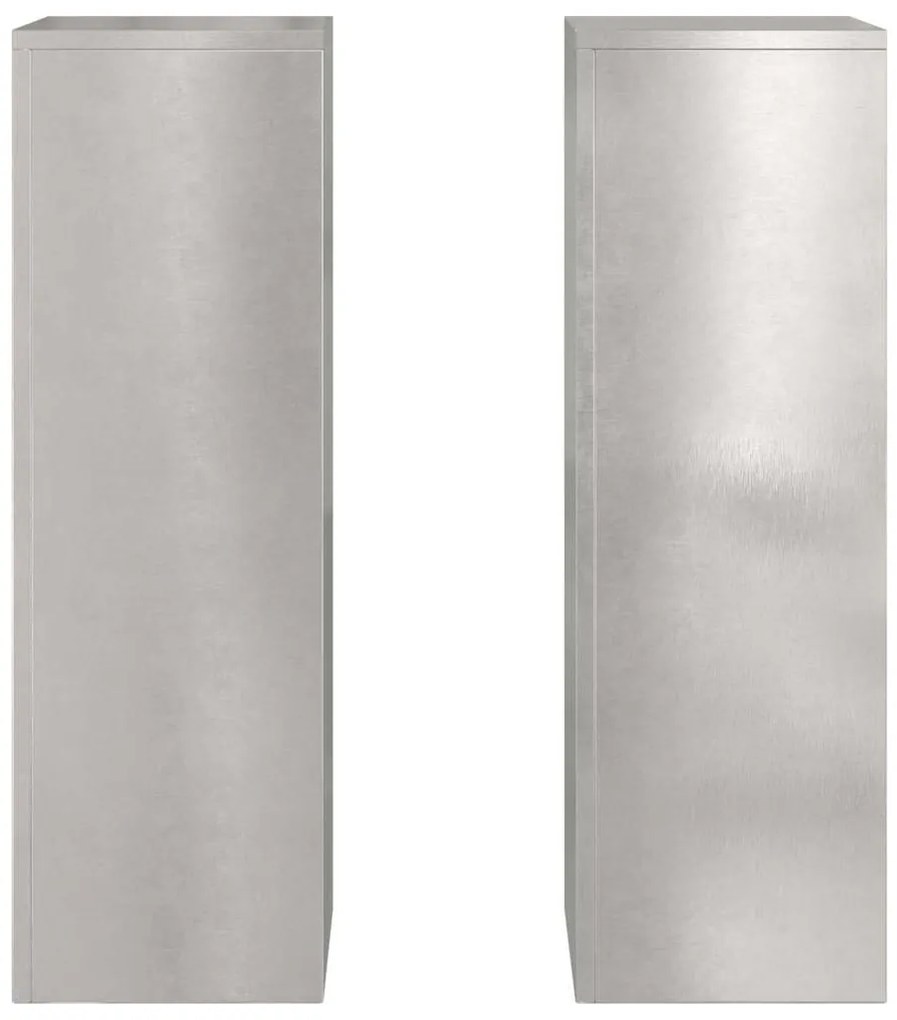 Suportes para Plantas de Exterior vidaXL Pilar 2 pcs 24x24x75 cm Aço I