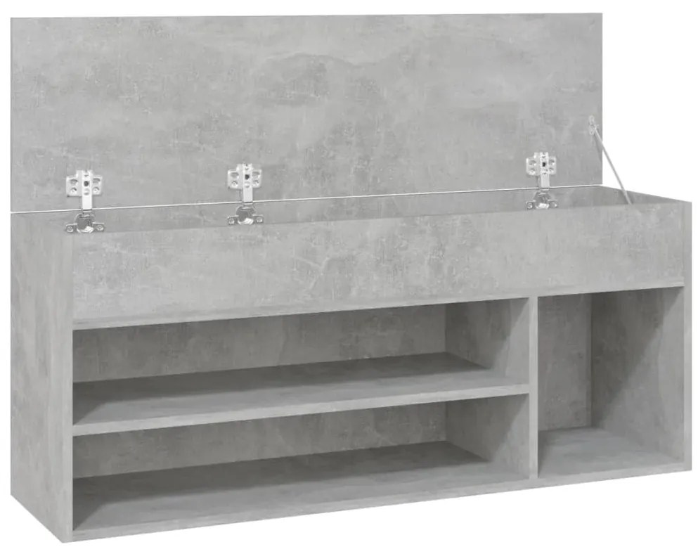 Banco sapateira 105x30x45 cm derivados madeira cinzento-cimento