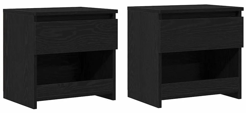 Conjunto de camas de cabeceira vidaXL 2 pcs Carvalho Preto 40x30x39 cm