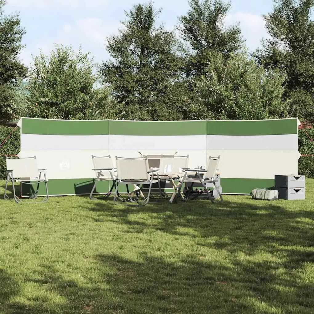 Corta-vento de campismo 508x130 cm impermeável verde