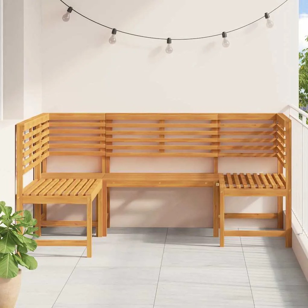 Conjunto de Jardim de 3 Peças vidaXL em Madeira Sólida de Acácia