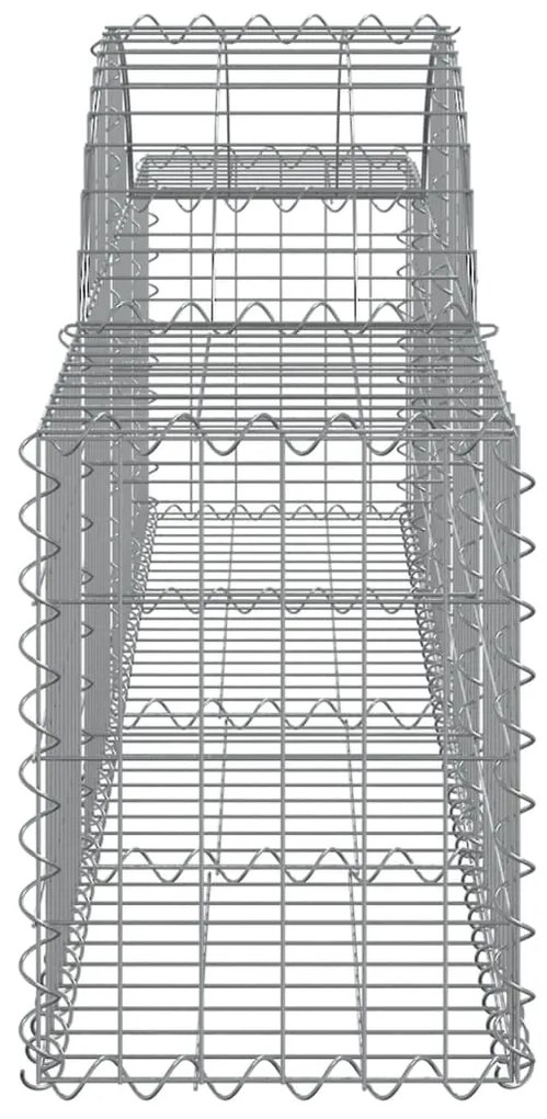 Cestos gabião arqueados 12pcs 200x30x40/60 cm ferro galvanizado