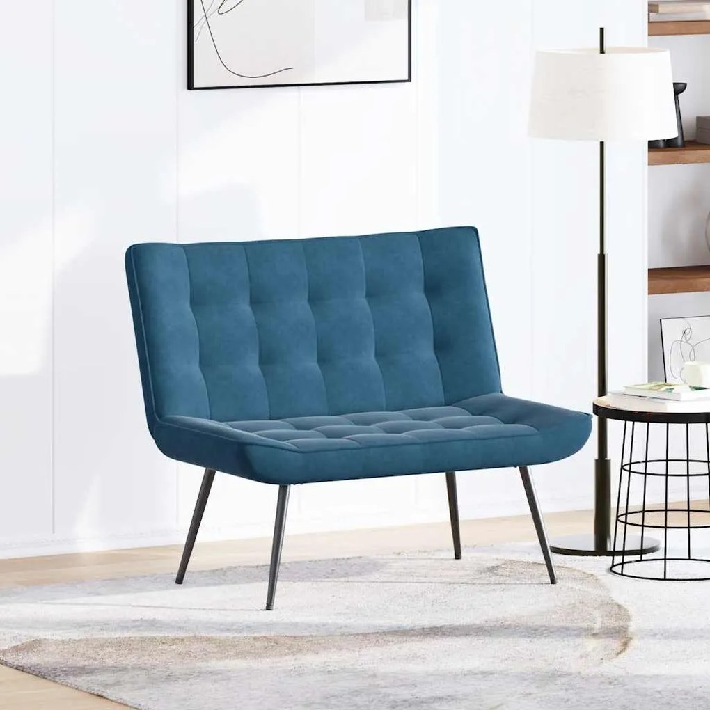 Banco 110x74x84 cm veludo azul