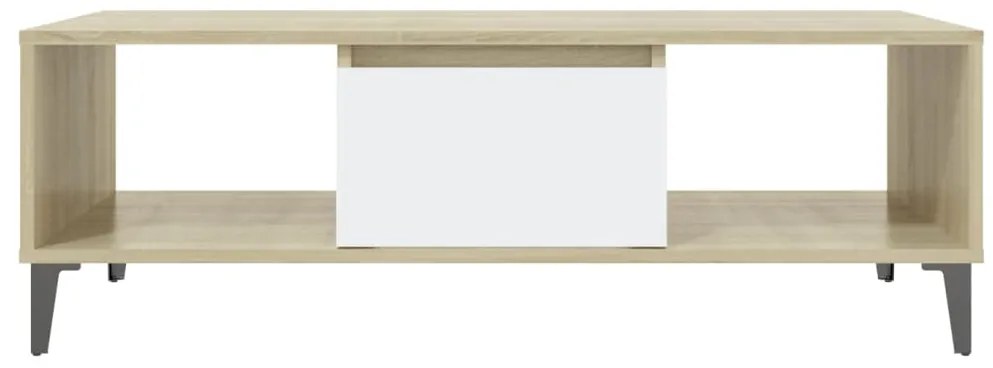 Mesa de centro derivados de madeira branco/carvalho sonoma