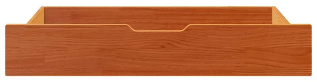 Gavetas para cama 2 pcs 90x55x17 cm pinho maciço castanho-mel