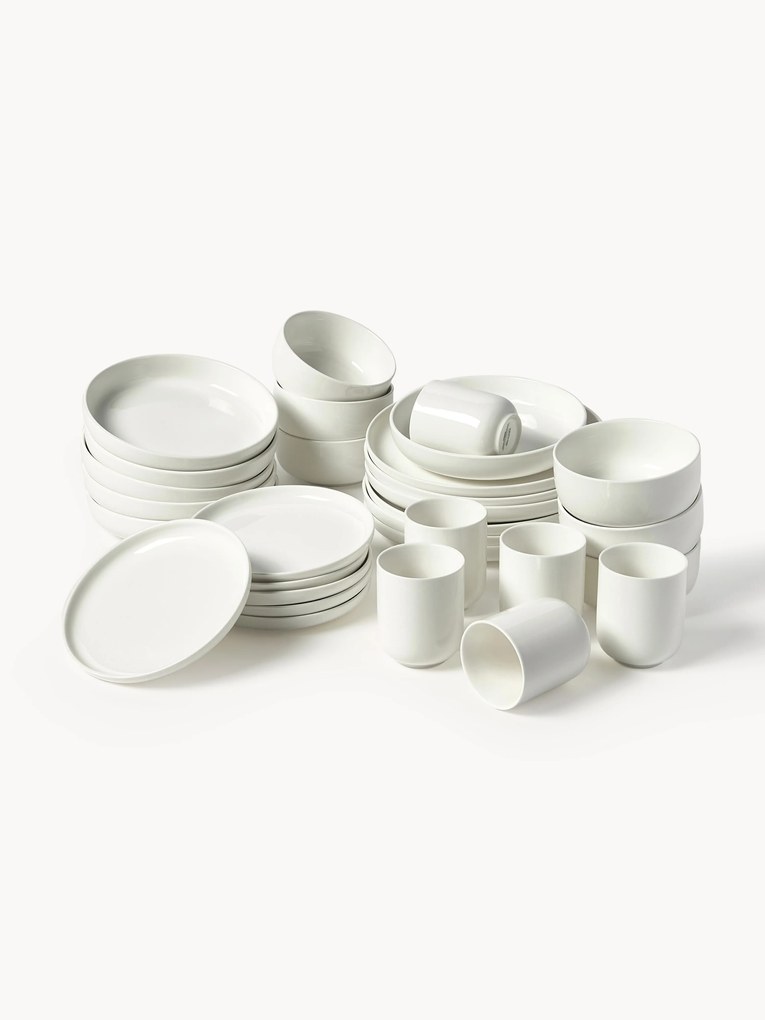 Conjunto de loiça em porcelana Nessa, 6 pessoas, conjunto de 30