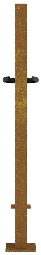 Portão de jardim 105x80 cm aço corten design bambu