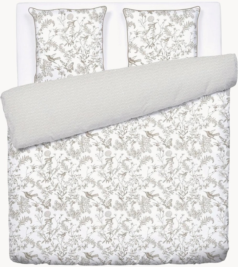 Conjunto de roupa de cama em cetim de algodão Colibri Floral, vários tamanhos