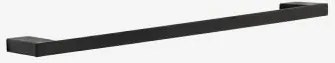 Toalheiro De Parede Com Barra ↔︎60 Cm Para Casa De Banho Em Aço Inoxidável Olvam Preto Mate - Sklum