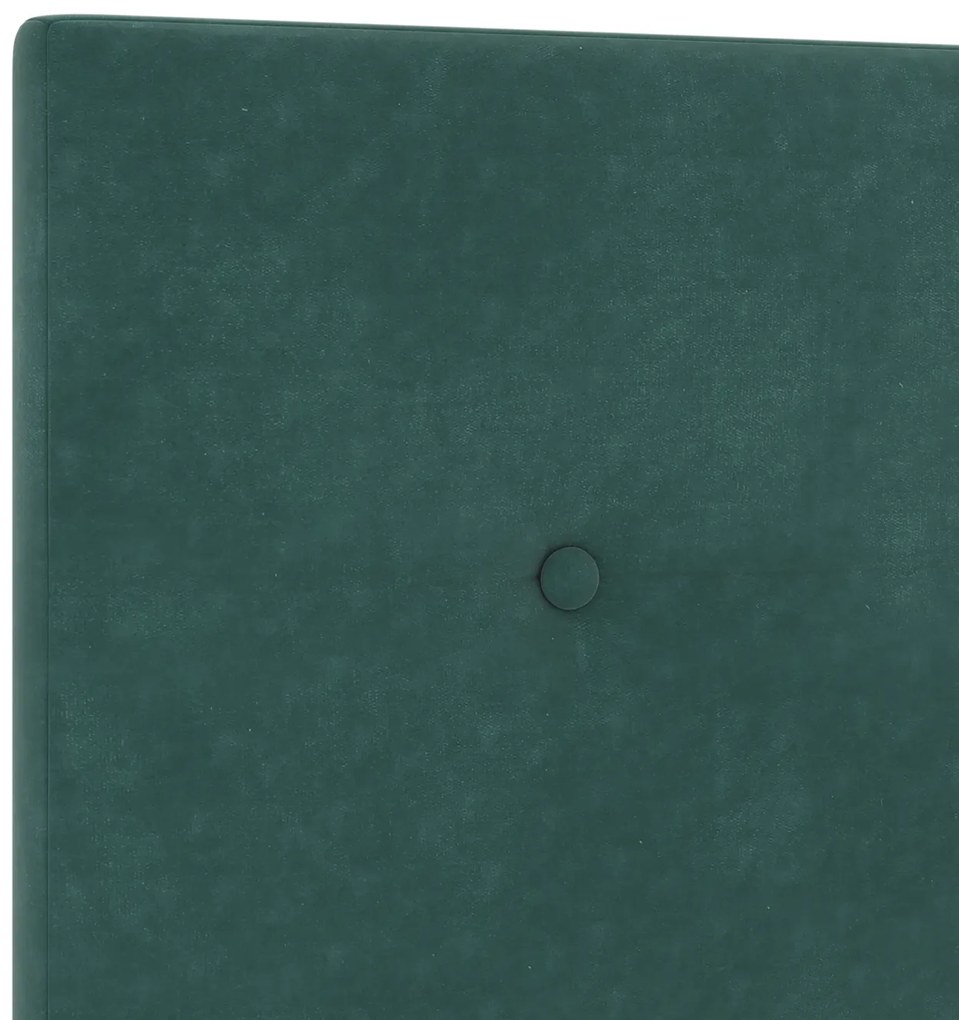 Cabeceira vidaXL Botão Estofada Verde Escuro 80 cm Veludo