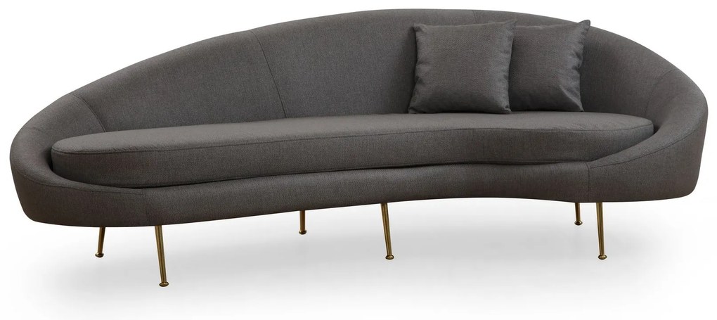 Sofá de 3 Lugares Eses – Cinzento Escuro – 255 cm x 85 cm x 120 cm