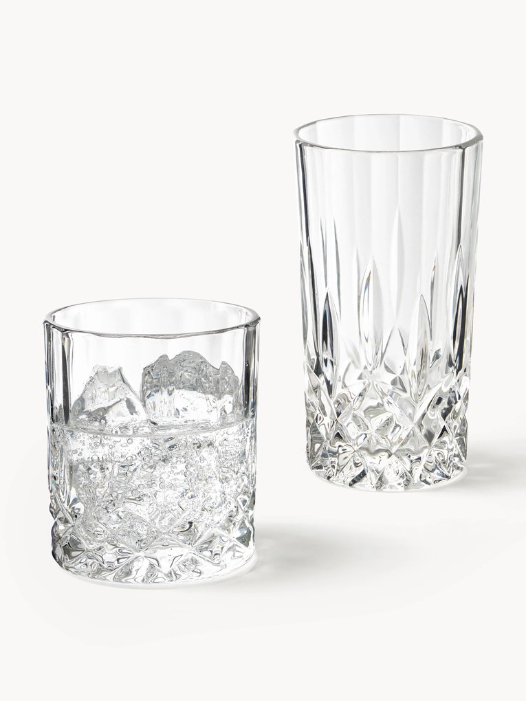 Copos com relevo em cristal George, 8 uni.