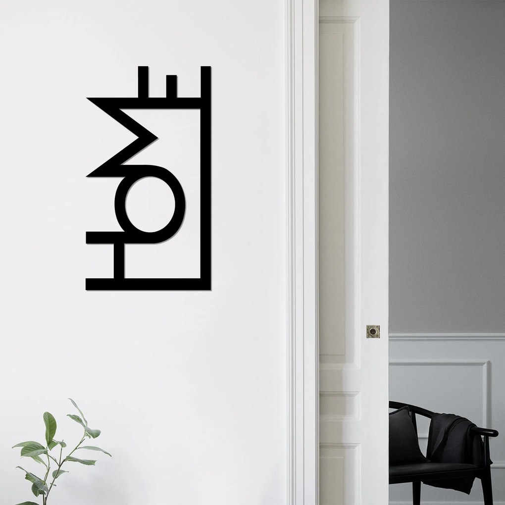 Acessório Decorativo de Parede Home – Preto – 28 x 50 cm