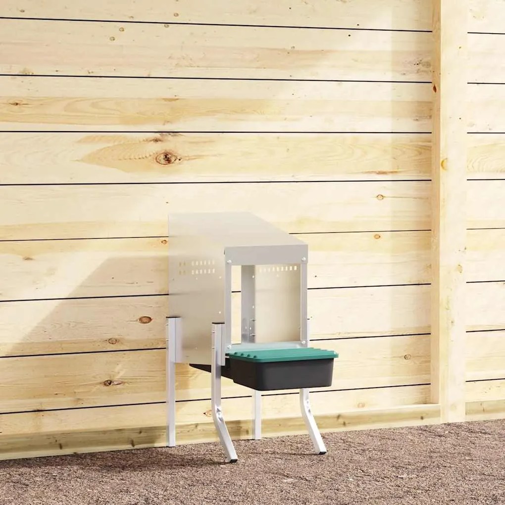 vidaXL Caixa de nidificação para galinhas com 1 compartimento e pernas em aço galvanizado