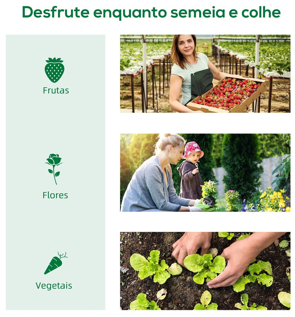 Mini Estufa de Jardim – 180x90x70 cm | Estrutura Metálica e Cobertura
