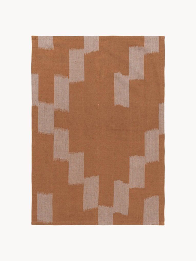 Pano de cozinha em algodão artesanal Ikat