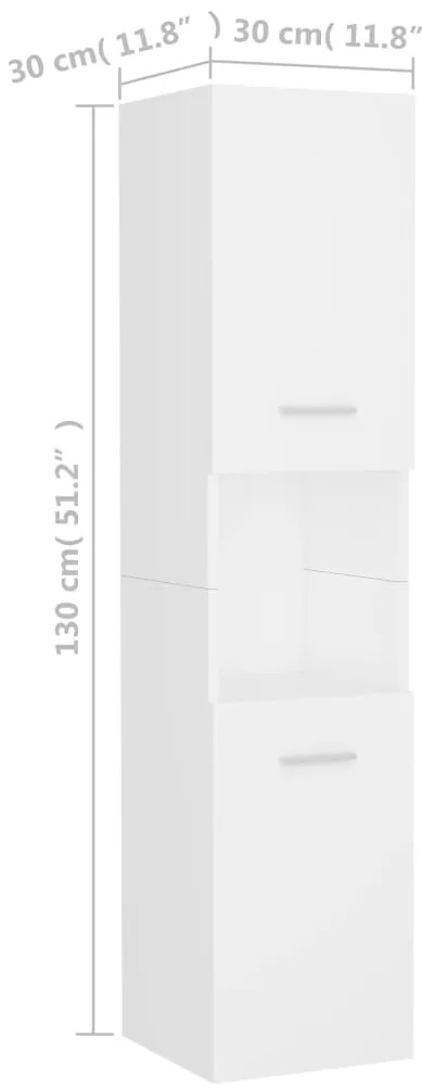 Armário de casa de banho derivados de madeira branco
