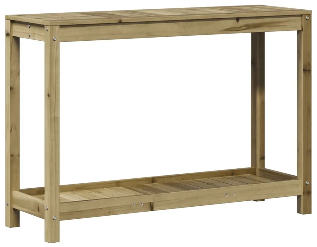 Mesa de jardinagem c/ prateleira 108x35x75 cm pinho impregnado
