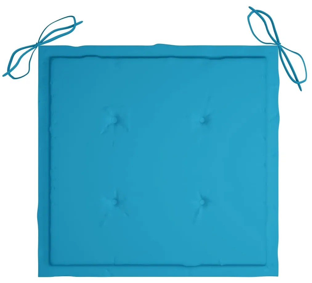 Cadeiras de jardim empiháveis c/ almofadões 6 pcs teca maciça