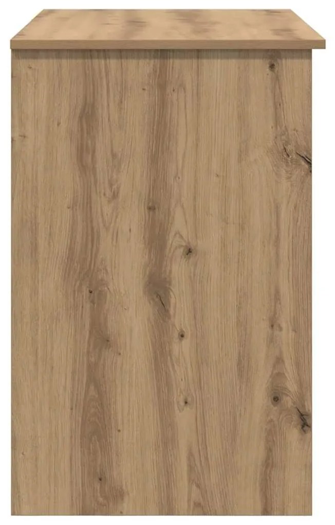 Mesa com Armazenamento Carvalho Artesanal 90x49,5x75 cm Madeira de Eng