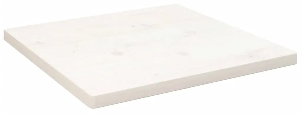 Tampo de mesa quadrado 50x50x2,5 cm pinho maciço branco